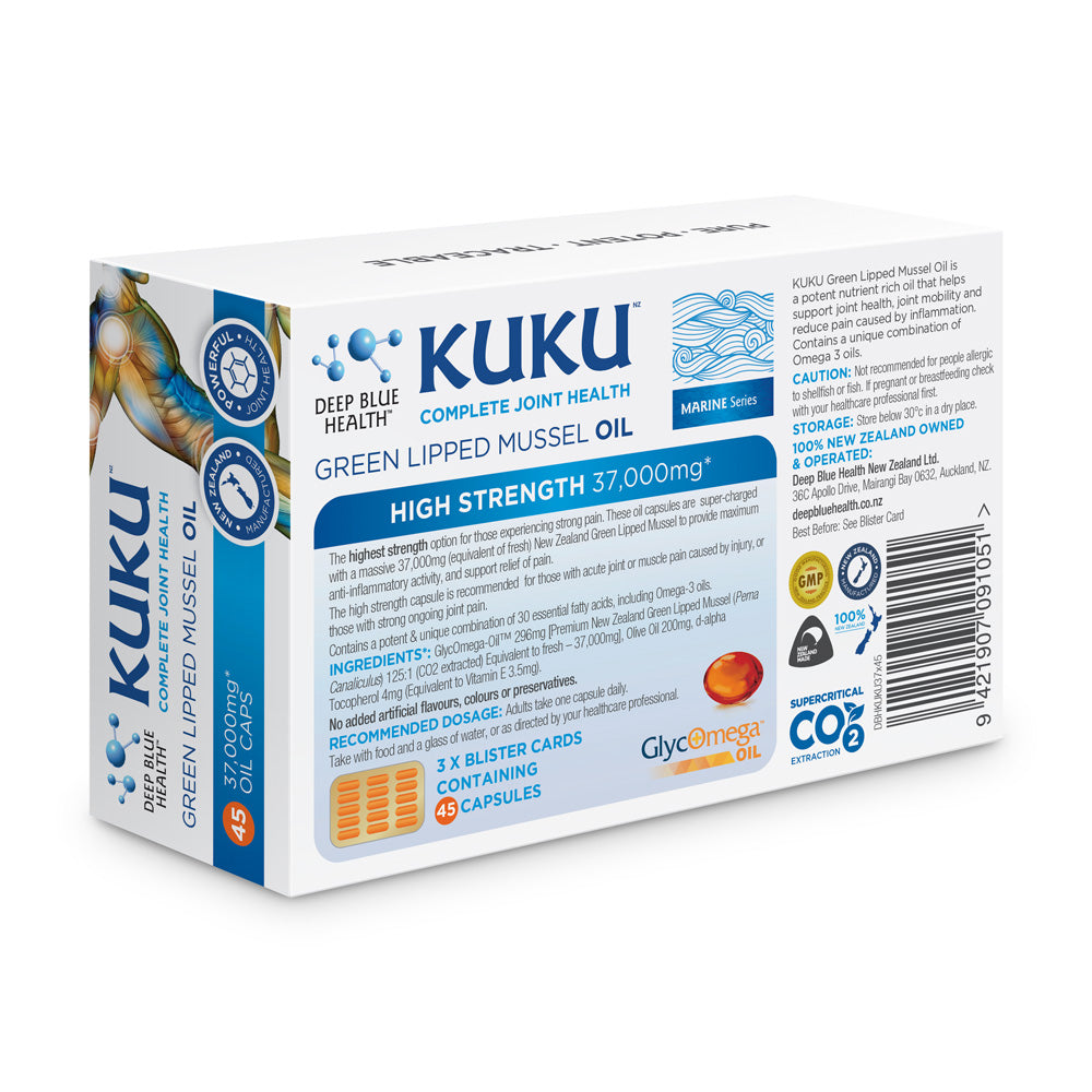 KUKU Mussel Oil 37,000  - High Strength - 45 caps