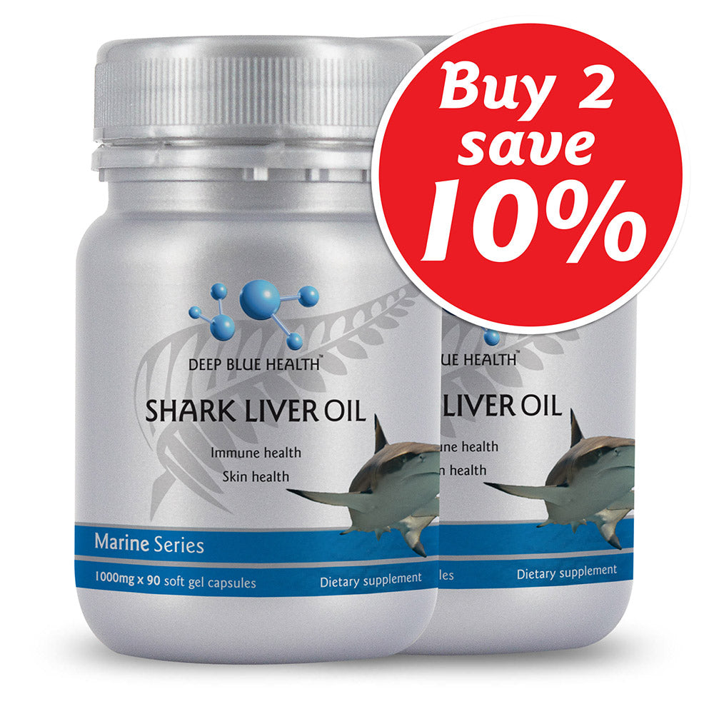 Shark Liver Oil 90 caps - Save 10% with Twin Pack